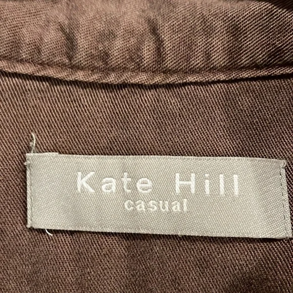 Kate Hill Brown Button Up Shirt - L - Picture 5 of 10